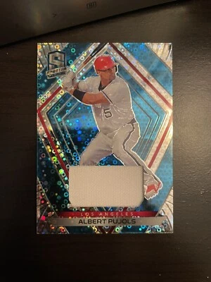Albert Pujols 2020 Panini Spectra Neon Blue Disco Game Used Patch /49 Angels - Image 1 of 2