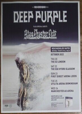 Deep Purple - Live Band Music Show Oct 2022 Promotional Tour Concert Gig Poster • 7.19£