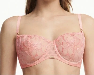 Sujetador de media copa Chantelle Fleurs Demi luz de vela sol melocotón 12M50 36DDDD  Foto 1 de 3