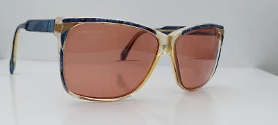 Винтажные синие полупрозрачные овальные солнцезащитные очки Tura Франция ТОЛЬКО ОПРАВЫ - Изображение 1 из 4