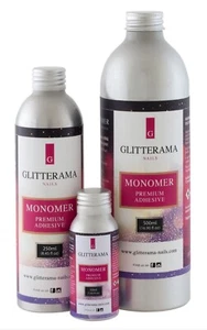 Monómero de acrílico para uñas Glitterama líquido libre de HEMA hecho en el Reino Unido 250 ml - Imagen 1 de 1