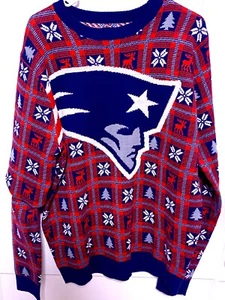NEW ENGLAND Patriots XMAS Sweater Official NFL Team Apparel Brand NEW w/o Tags - Picture 1 of 1