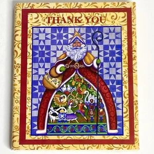 Jim Shore Christmas Santa Thank You Notes With Envelopes 8ct - Picture 1 of 3