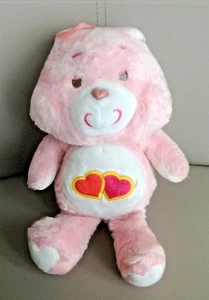 Peluche CARE BEARS BISOUNOURS Groschéri Love a lot bear 35 cm Années 80 - Foto 1 di 9