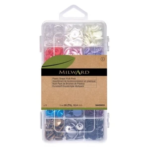 Snap Fasteners: Plastic KAM Starter Kit 12 x 12.4mm x 15 Sets: Assorted Milward - Picture 1 of 1