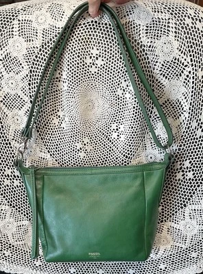 Bolso Bandolera Convertible Organizador de Cuero Verde Fossil Sydney De Colección 15 Foto 1 de 4
