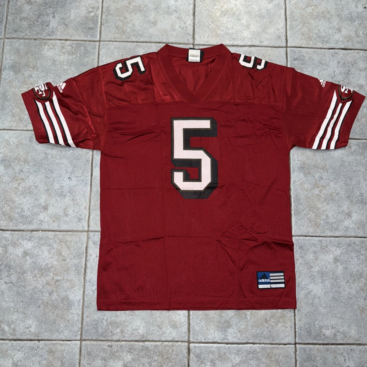 【正規品・未使用‼】アディダス製　NFL　サンフランシスコ・49ers　ジャージ ヴィンテージ 80年代 USA製 NFL サンフランシスコ 49ers フットボールT