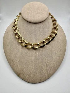 Park Lane Chunky Kette Halskette goldfarben Statement Halsband Glieder Schmuck - Bild 1 von 6