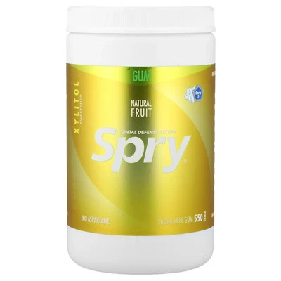 Spry®, жевательная резинка, натуральные фрукты, без сахара, 550 штук - Изображение 1 из 2