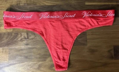 NWT Victoria Secret PINK Wide Signature Waistband Thong Bikini Panties XL Red - Image 1 of 4