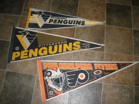 NHL Hockey Pennant (YOU CHOOSE) Penguins, Flyers Cover