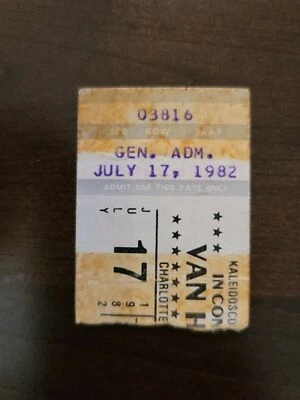 Van Halen 1982, Charlotte Coliseum Original Concert Ticket Stub - Image 1 of 2