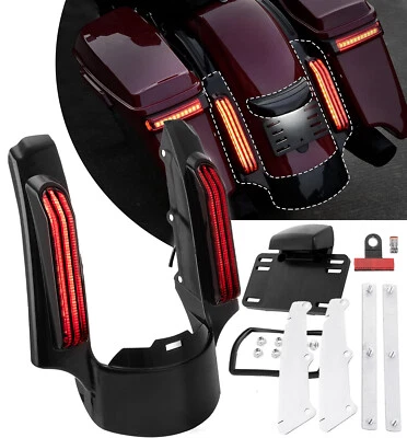 Para Harley Electra Street Road Glide CVO Guardabarros Trasero Fascia Luz LED 2014-2024 Foto 1 de 4