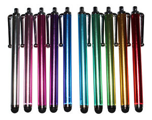 10x Touch Eingabe Stift Alu Tablet Handy Pen Bedien Universal Display Elegant
