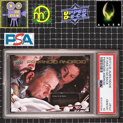 2017 Upper Deck Alien Movie - Paranoid Android PA4 Ash Go Back - PSA 10 GEM MINT - Image 1 of 4