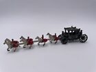 Vintage Royal Coronation Miniatur Coach & Pferde Druckguss Made in England 1950er Jahre