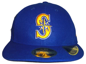 NUEVO SOMBRERO AJUSTADO SEATTLE MARINERS MLB NEW ERA 59FIFTY BAJO PERFIL EN EL CAMPO 7 1/8 - Imagen 1 de 4