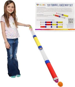 Toy Tunnel Raceway Track Set, Toy Car/Ball Ramp Play Set by Meavia Toys - Picture 1 of 9