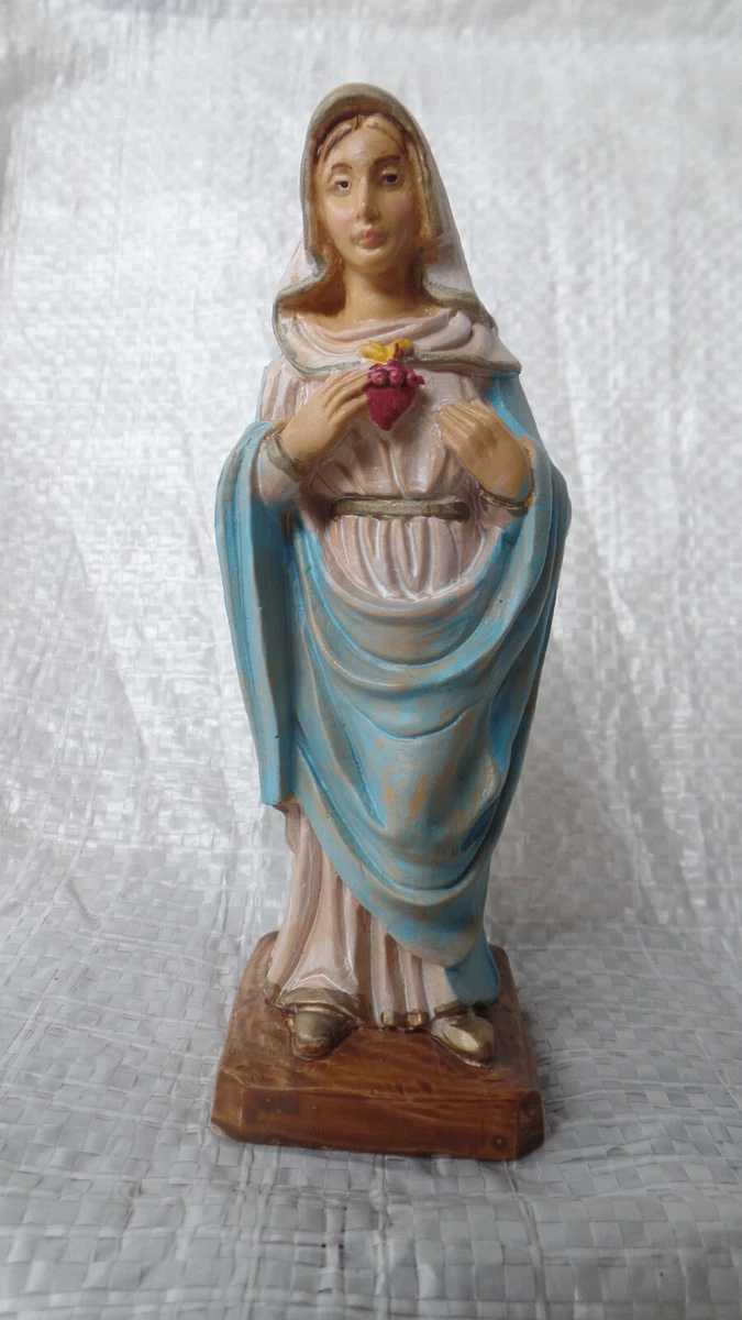 BC Katholische Jungfrau Maria Statue – 14 Cm Hoch, Handbemalt, Aus Steinharz, Für Tisch Oder Regal