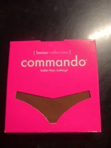 Commando Better than Nothing Butter Mid-Rise Thong Panty CT16  Cinnamon  XS - Picture 1 of 5