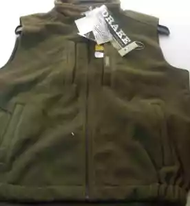 Drake 160109-S Brown Windproof Layering Fleece Vest Small - Picture 1 of 4