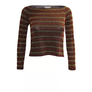 Topshop Striped Lurex Crop Top. Brand New With Tags. Sizes UK 6 to 16 FREE POST - Picture 1 of 13