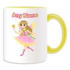 Personalised Gift Pink Fairy Mug Money Box Cup Tale Name Message Girl Wand Elf