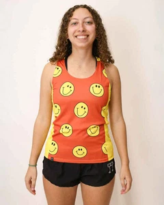 Women's Smileys Performance Singlet (Orange) - Picture 1 of 7