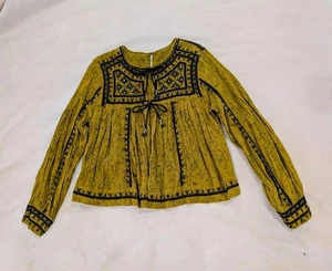 Free People Twilight Folk Floral Paisley Embroidered Jacket M Retails $148 - Picture 1 of 7