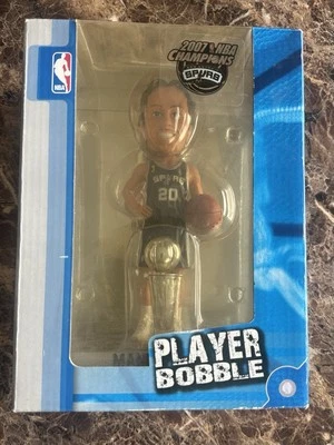 Manu Ginobili Spurs 2007 NBA Champions Trophy Bobblehead Figure – New - Image 1 of 4