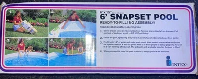 Juego húmedo Intex vintage años 90 #58450W-POOL 6’ x 15” juego a presión listo para llenar-nuevo en caja Foto 1 de 4