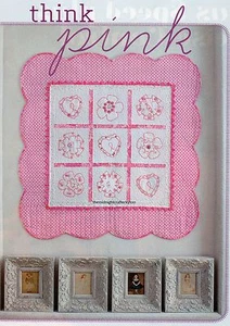Think Pink Quilt Pattern Pieced/Applique BG - Picture 1 of 1