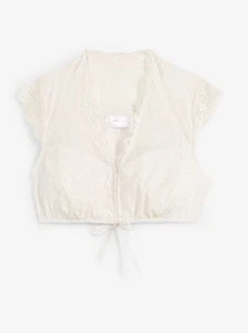 süße Dirndl Bluse Spitze V-Neck Trachten Stil Wies'n Oktoberfest feiern Gr. 48 - Bild 1 von 5