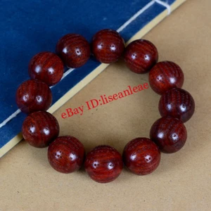 Pulseras Vajracchedika-sutra talla sándalo de sangre de 20 mm cuentas de oración - Imagen 1 de 1