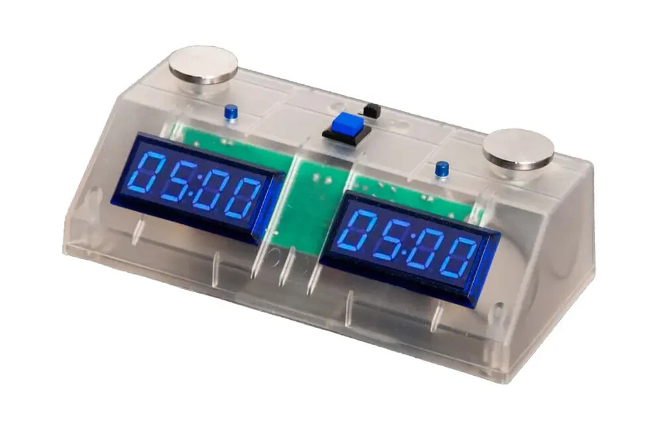 ZMart Fun II Digital Chess Clock with clear Exterior - Blue - Image 1 of 1