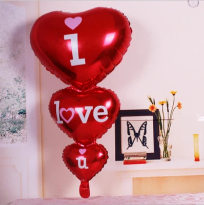 I Love You Balloon Valentine's Day Anniversary Wedding Propose Helium/Air Huge - Image 1 of 4