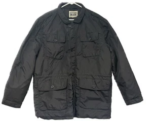 Converse One Star Mens Black Zip Up Jacket Pockets Rain Quilted Lined Size XL - Picture 1 of 5