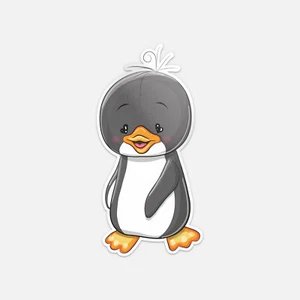 Niedlicher Pinguin Cartoon Tier Autoaufkleber Vinyl Aufkleber - Bild 1 von 1