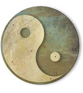 Letrero asiático Ying Yang yarda 12"" balanza de metal - Imagen 1 de 2