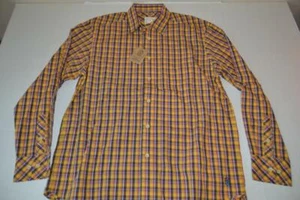 INDIGO PALMS CHINOS RED YELLOW PLAID POCKET SHIRT MENS SIZE LARGE L NEW - Picture 1 of 6