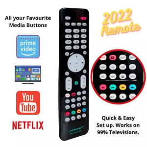 PHILIPS TV REMOTE CONTROL REPLACEMENT NETFLIX BUTTON 6000 SERIES SMART TV 3D HD - Picture 1 of 4
