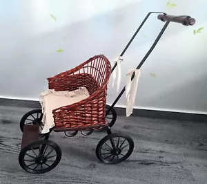 Puppenwagen Deko, Höhe 55cm/Länge 45cm/Breite 25cm, Sportwagen, Korbsitz - Bild 1 von 5