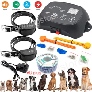 Electric Wireless Dog Fence System Fencing Pet Boundary Containment For 2 Dogs - Picture 1 of 22