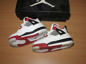 NIKE AIR JORDAN 4 IV WHITE / VARSITY RED 2012 / EU 22 / 6C BABY NEW