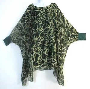 Top foderato da donna Lagenlook 100% seta stile caftano 8 colori taglia unica: plus - Foto 1 di 37