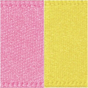 2 metros doble cara satinada 10,15,35 mm rosa amarilla ropa artesanal de coser | Elige - Imagen 1 de 5