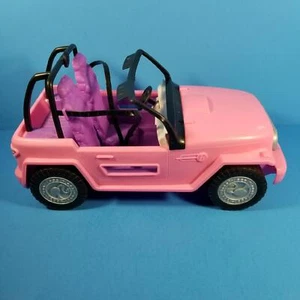 2012 Mattel Barbie Jeep Wrangler Style SUV Pink Beach Cruise Camping Car Vehicle - Picture 1 of 10
