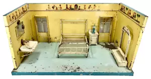 Göso Goso Germany Puppenstube Box Blech Kinder Waschbecken Bett Spiegel Lichter Fenster (O) - Bild 1 von 22