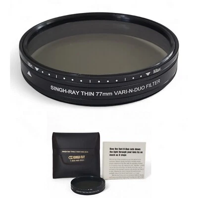 Singh-Ray Thin 77mm Vari-N-Duo Thin Ring Filter Padded Case & Pamphlet - Image 1 of 4