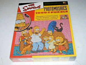 The Simpsons Photomosaics 1000 piece puzzle Family on Couch New Sealed - Picture 1 of 3